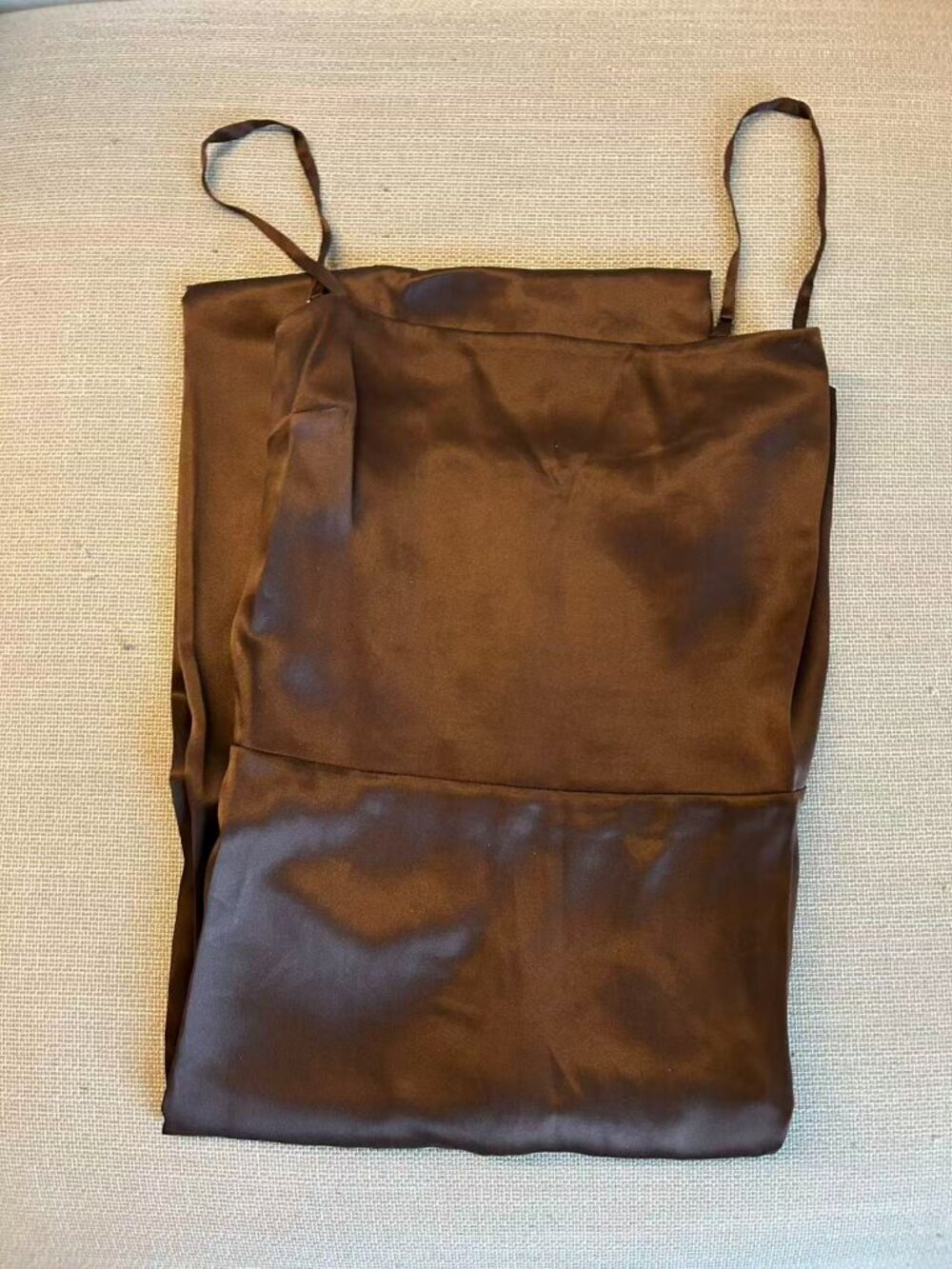 Reformation Frankie Silk Maxi Dress Sz2 Cafe Brown Event Cocktail Party - Picture 4 of 9